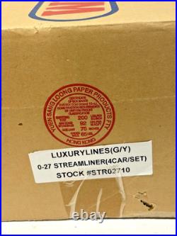 Williams O Ga Luxury Lines Streamliners 4 Passenger Car Set #STR02710 -BRAND NEW