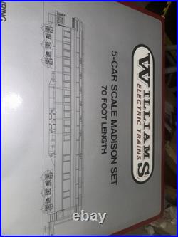 Williams O Gauge 70 Foot Southern Crescent Madison 5-Car Passenger Set NIB