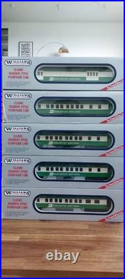 Williams O Gauge Burlington Northern 5 Coach Set lighted Heavy Style Madison