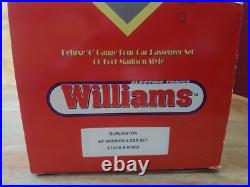 Williams O Gauge M1033 Burlington 60' Madison 4 Car Passenger Set Nice in Box
