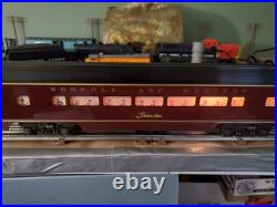 Williams O Gauge Norfolk & Western Powhatan Arrow Aluminum 5 Car Passenger Set