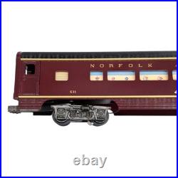Williams O Gauge Norfolk & Western Powhatan Arrow Aluminum 5 Car Passenger Set