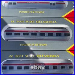 Williams O Scale Santa Fe 72' Streamline Lighted 5 Car Passenger Set- L/N