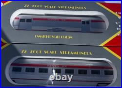 Williams O Scale Santa Fe 72' Streamline Lighted 5 Car Passenger Set- L/N
