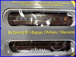 Williams Pennsylvania 4-Car Madison Style Passenger Set O-Gauge M1026 NOS