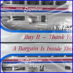 Williams Sl80 Amtrak 80' Superliner Car Passenger Set Aluminum Lot Coach Sleeper