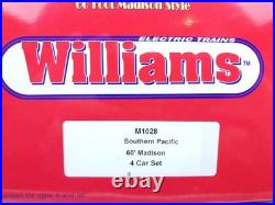 Williams Trains SP Southern Pacific 4 Car 60' Madison Passenger Set M1028 NIB