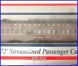 Williams/bachmann-43162-pennsylvania Rr-72' Streamline 4 Car Passenger Set