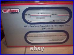 Williams by Bachmann #43077 4-Car 60' AMTRAK Aluminum Streamliner Passenger Set