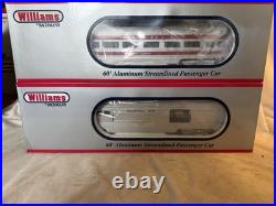 Williams by Bachmann #43098 4-car Aluminum Bodied Santa Fe Passenger Car Set