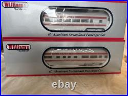Williams by Bachmann #43098 4-car Aluminum Bodied Santa Fe Passenger Car Set