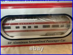 Williams by Bachmann #43098 4-car Aluminum Bodied Santa Fe Passenger Car Set