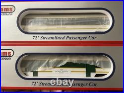 Williams by Bachmann 43161 Southern 72' Streamliner 4-Car Passenger Set O-Gauge