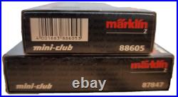 Z Marklin 88605 PRR F7 A/B + 87847 Pennsylvania RR 6-Car Passenger Set withCC